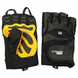 Тренувальні рукавички Deadlift - чорний/жовтий - XXL